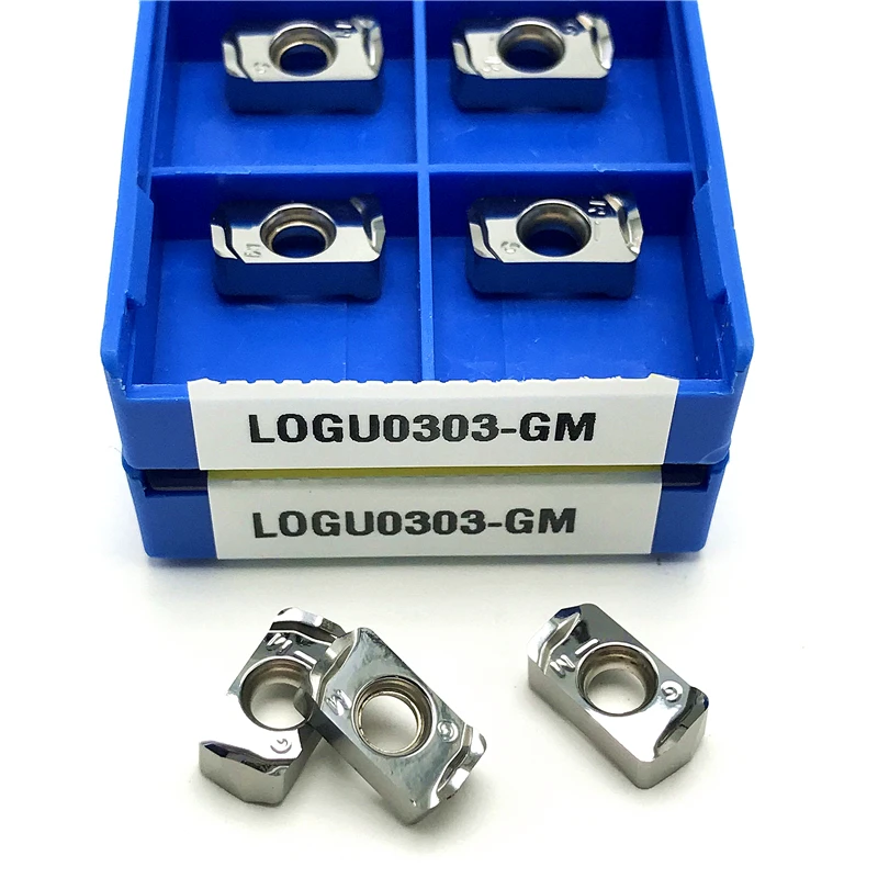 LOGU Fast forward Double-sided LOGU0303 LOGU030310 High Feedrate Carbide Milling Serts for Stainless Steel and Stee for MFH