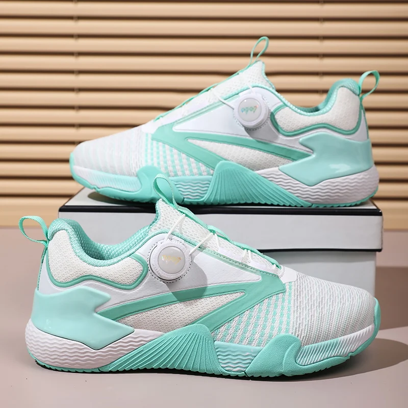 

2025Новое поступление, обувь для бадминтона с быстрой шнуровкой, роскошная брендовая обувь для двора, спортивные кроссовки для пар, мужские настольные теннисные туфли