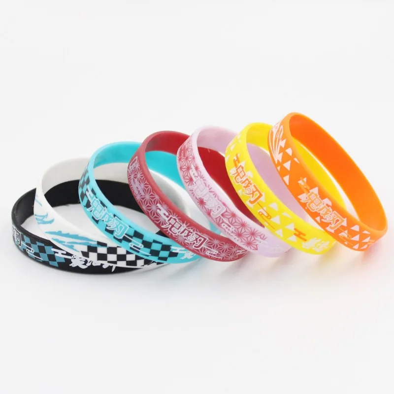 Demon Slayer Sports Bracelets Decoration Anime Figures Personality Toy Cartoon Bracelets Decoration Cute Children Birthday Gifts