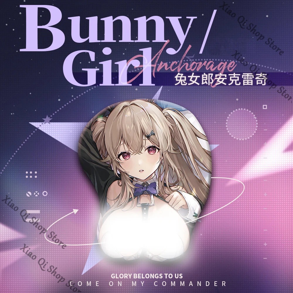 

Официальный подлинный Azur Lane Game Ambitus Bunny Girl USS Anchorage защищает запястье 3D коврик для мыши подарок на высокий уровень внешнего вида