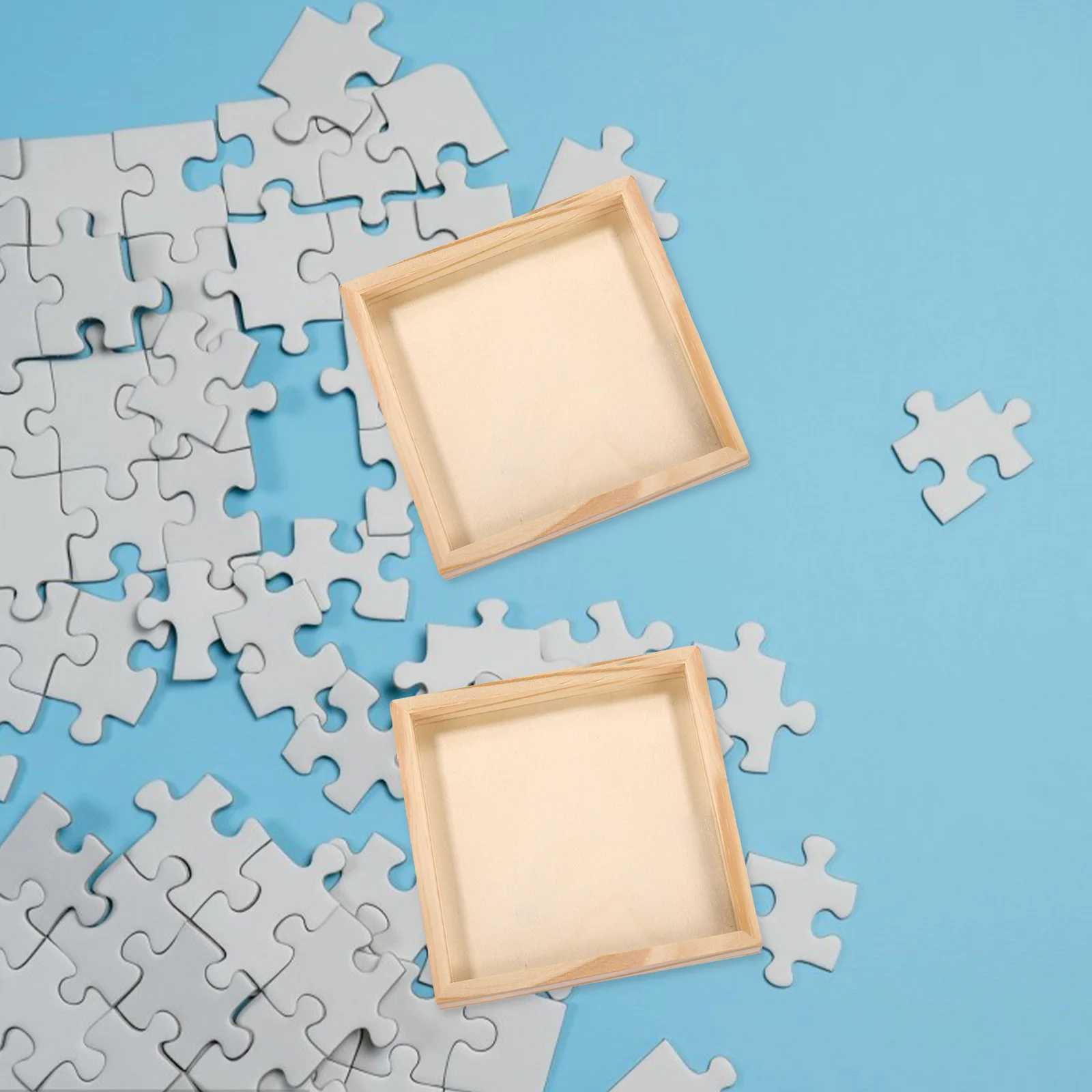 

4Pcs Puzzle Sorting Trays Wooden Storage Tray Strong Damage Resistant Organize Small Debris Ideal for Cubic Block Display