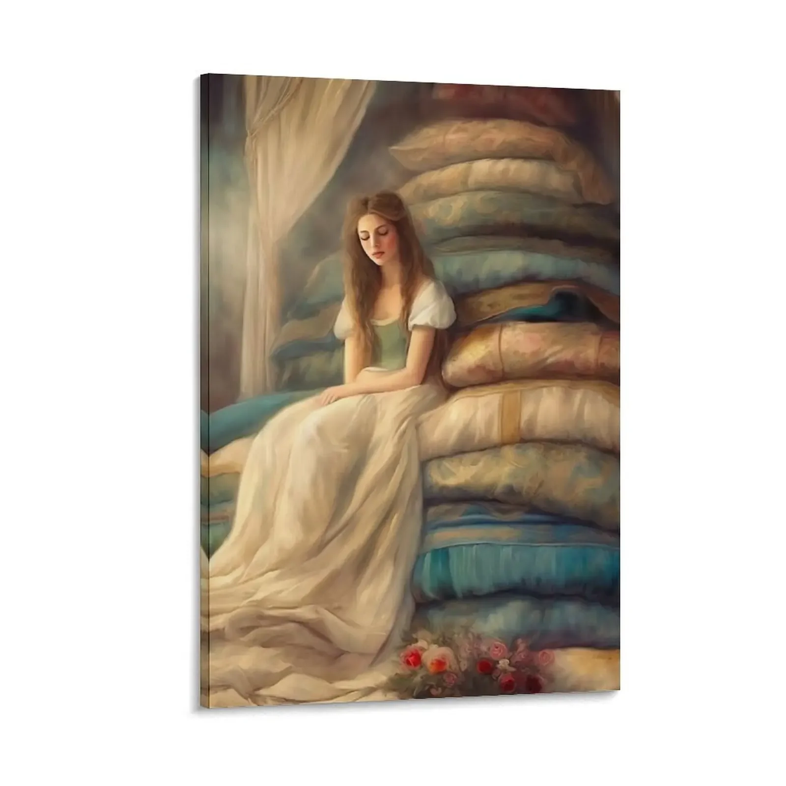 

Princess and the Pea Canvas Painting Paintings on the wall Bedroom deco Paintings for bedroom Decorative picture