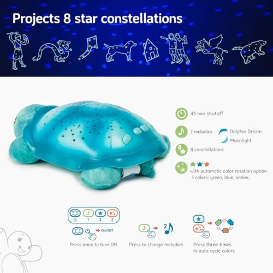 Cloud b Comforting Nightlight Star Projector w/ Soothing Sounds Gentle Brightness 3 Colors AutoShutoff - view 4