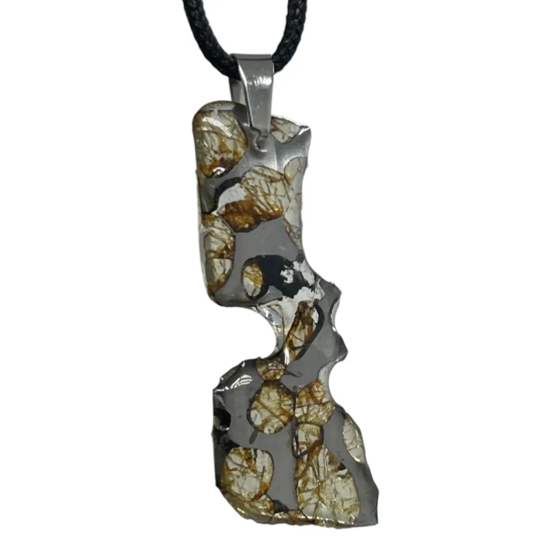 2.6g Seymchan Olive Meteorite manual Pendant Olive Meteorite Natural Olive Meteorite Necklace Pendant Specimen Collection- LB160