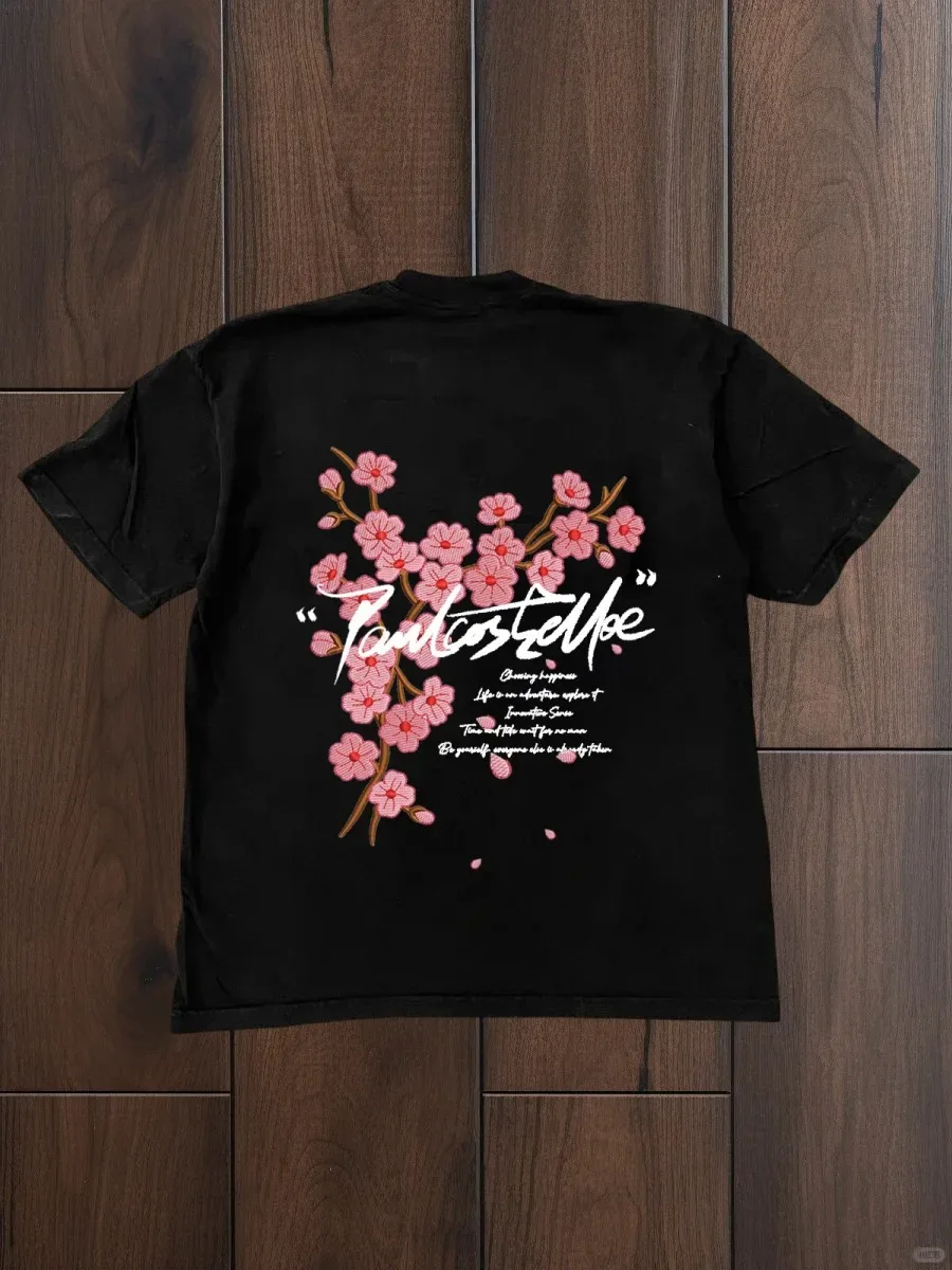 Premium Sense Daily Commute Versátil Camiseta masculina e feminina de tamanho grande de algodão orgânico manga curta estilo personalizado moderno