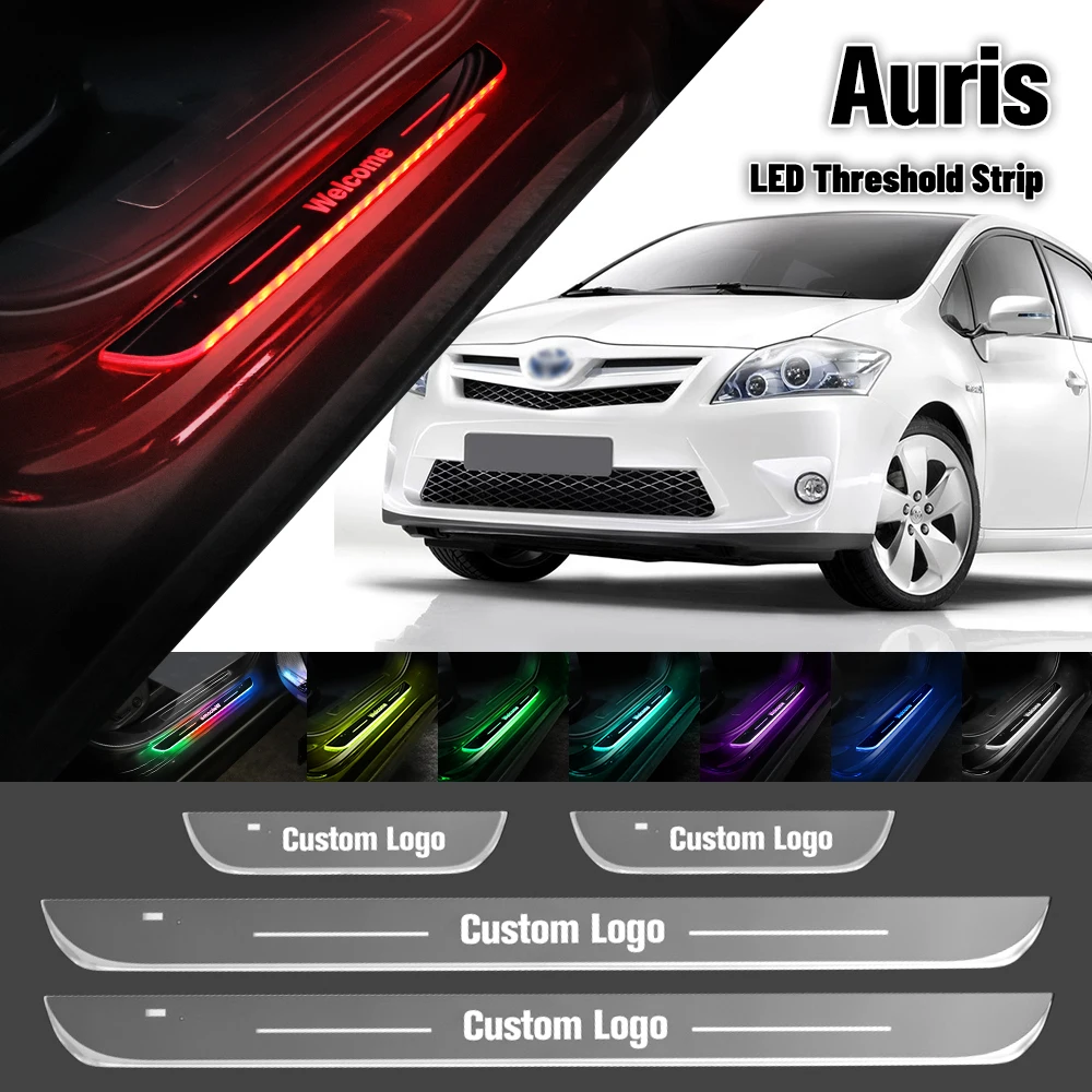 

For Toyota Auris 2006-2018 Car Door Sill Light Customized Logo LED 2010 2012 2014 2017 Welcome Threshold Pedal Lamp Accessories