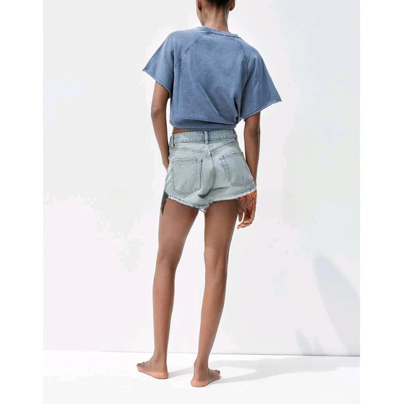 

Summer New Women's Crew Ne ort Sve Sweatirt T-irt Fce Print Wa Effect Polyester Fiber Moisture ng