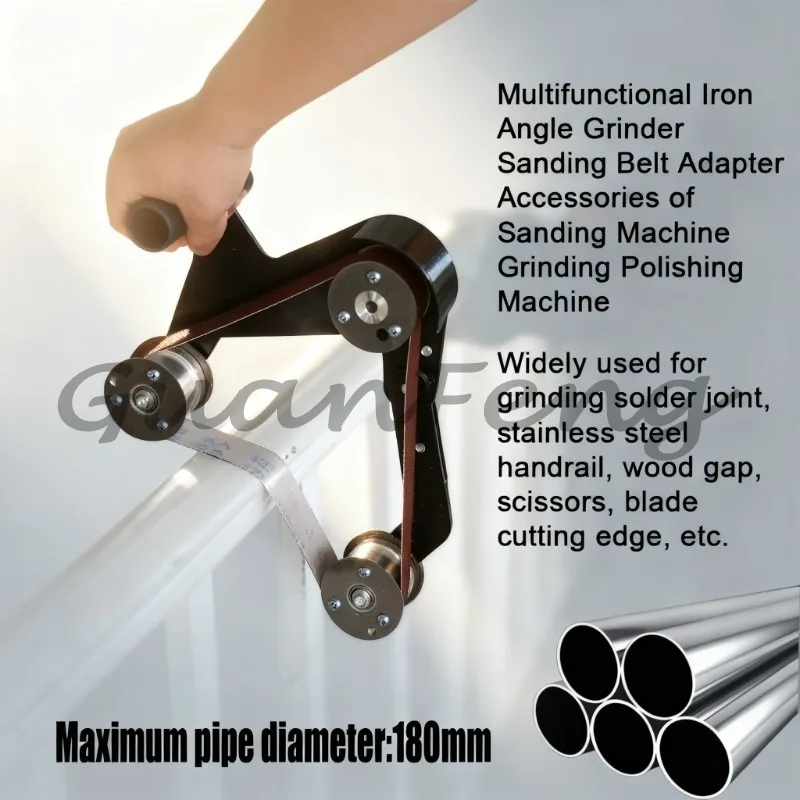 10PCS 60/120/240/400/600 Sanding Belt Polishing Accessories Rust Removal M10/M14 Angle Grinder Belt Sander Adapter