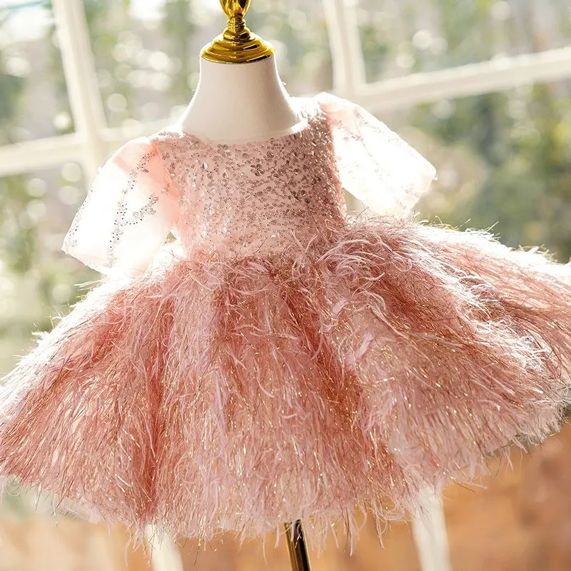 Princess Dress for Baby Girl Light Luxury High End Children's Birthday Performance High Quality Little Girl's Dress