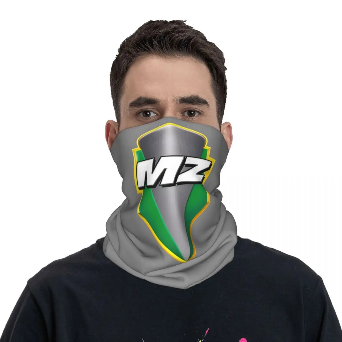 Logo Bandana Neck Cover Printed Motor Motocross MZ Moto Face Scarf Running Unisex Adult All Season