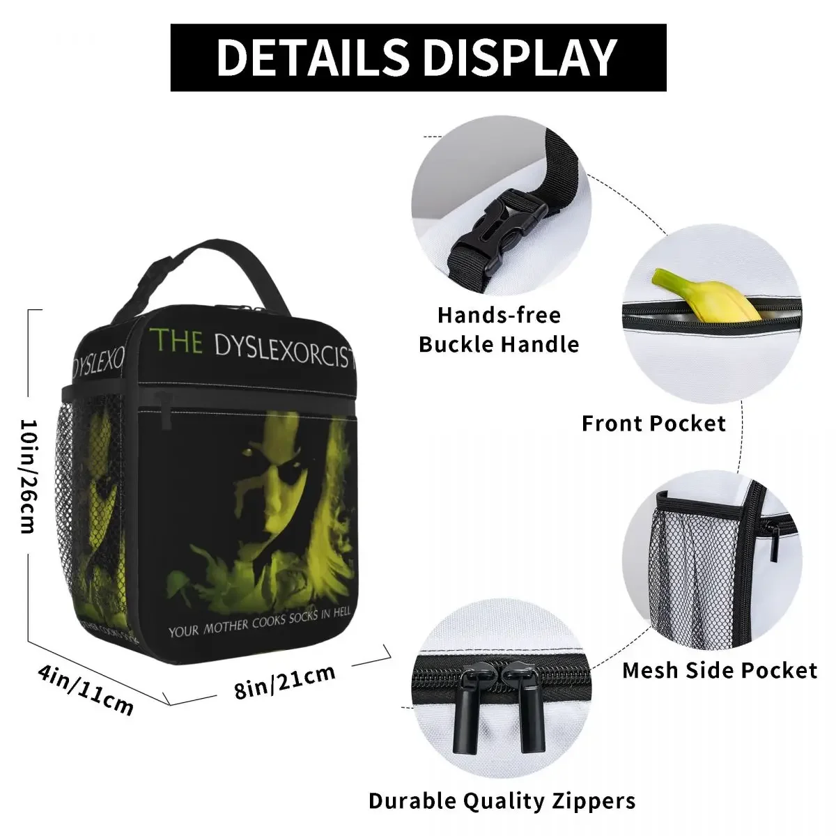 The Dyslexorcist Insulated Lunch Bags The Exorcist Horror Movie Storage Food Box Portable Cooler Thermal Lunch Boxes For School image 6