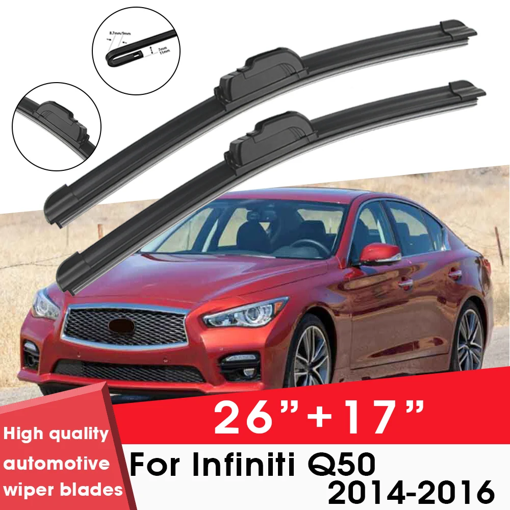 

BEMOST Car Wiper Blades Front Window Windshield Rubber Refill Wiper For Infiniti Q50 2014-2016 26"+17" Car Accessories