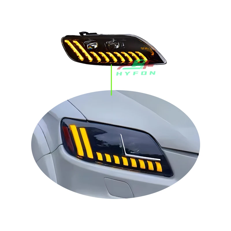 

For Audi Q7 2006-2015 Upgrade Full LED Headlight Dynamic Streamlight Turn Signal LED Daytime Running Lights Plug & Play