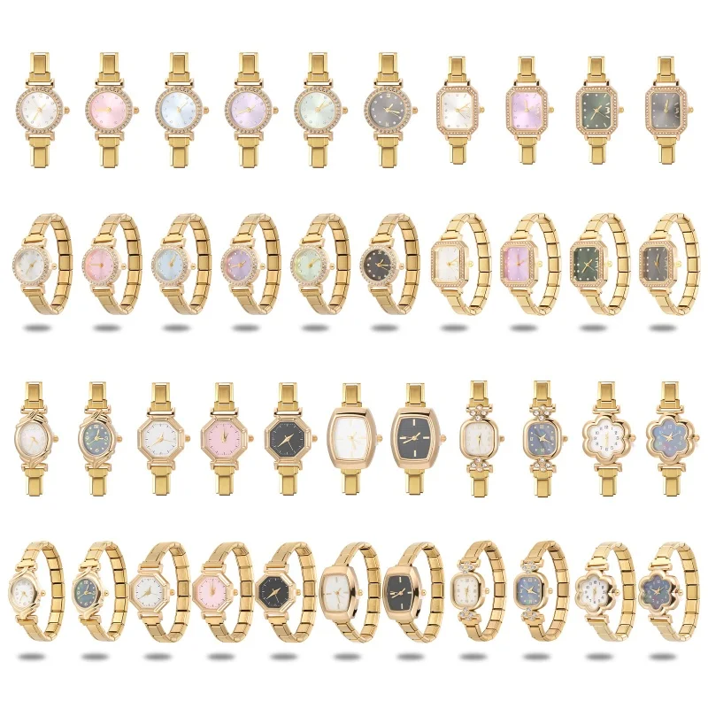 Connecteur de montre de mode en acier inoxydable, lien de charme italien de 9MM, en-tête de montre carrée pour femmes, Bracelet de liaison, bijoux à bricoler soi-même, cadeau