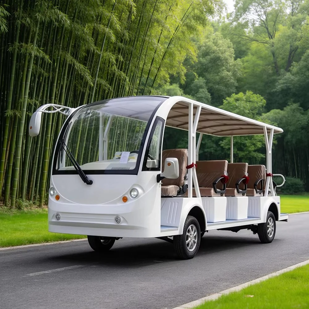 14-Seater Electric Sightseeing Car Scenic Shuttle Park Commute Direct Factory Supply 72V Customizable