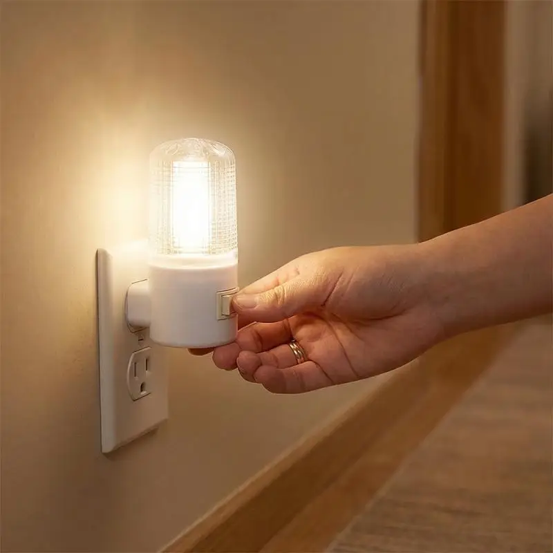 1PC LED Night Light EU/US Plug Emergency Light Living Room Bedroom Light Wall Mounted Home Bedside Lamp Kid Baby