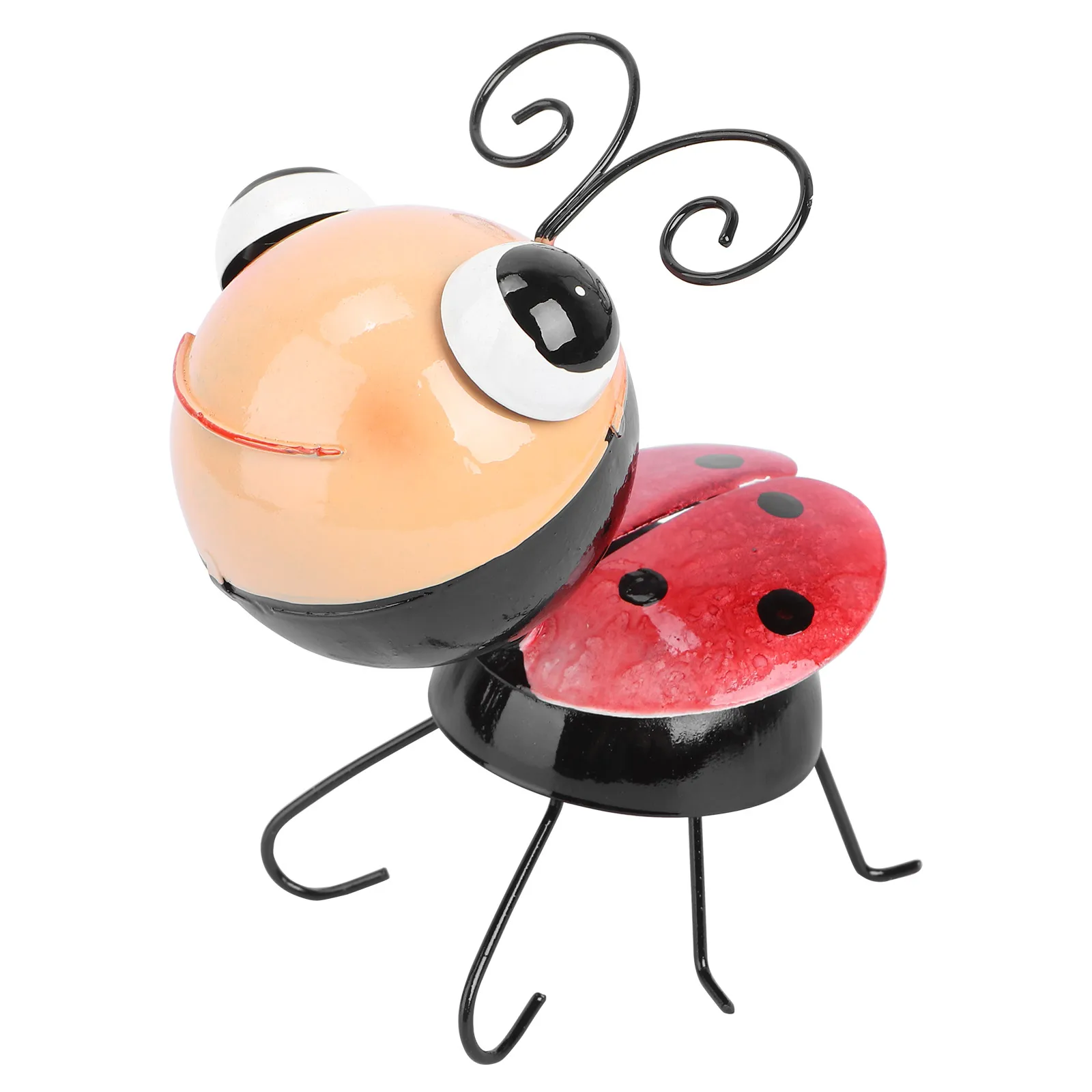 

Iron Ladybug Decor Wrought Iron Crafts Garden Yard Lawn Decoration Vintage Ornaments Home Office Statue Sculpture