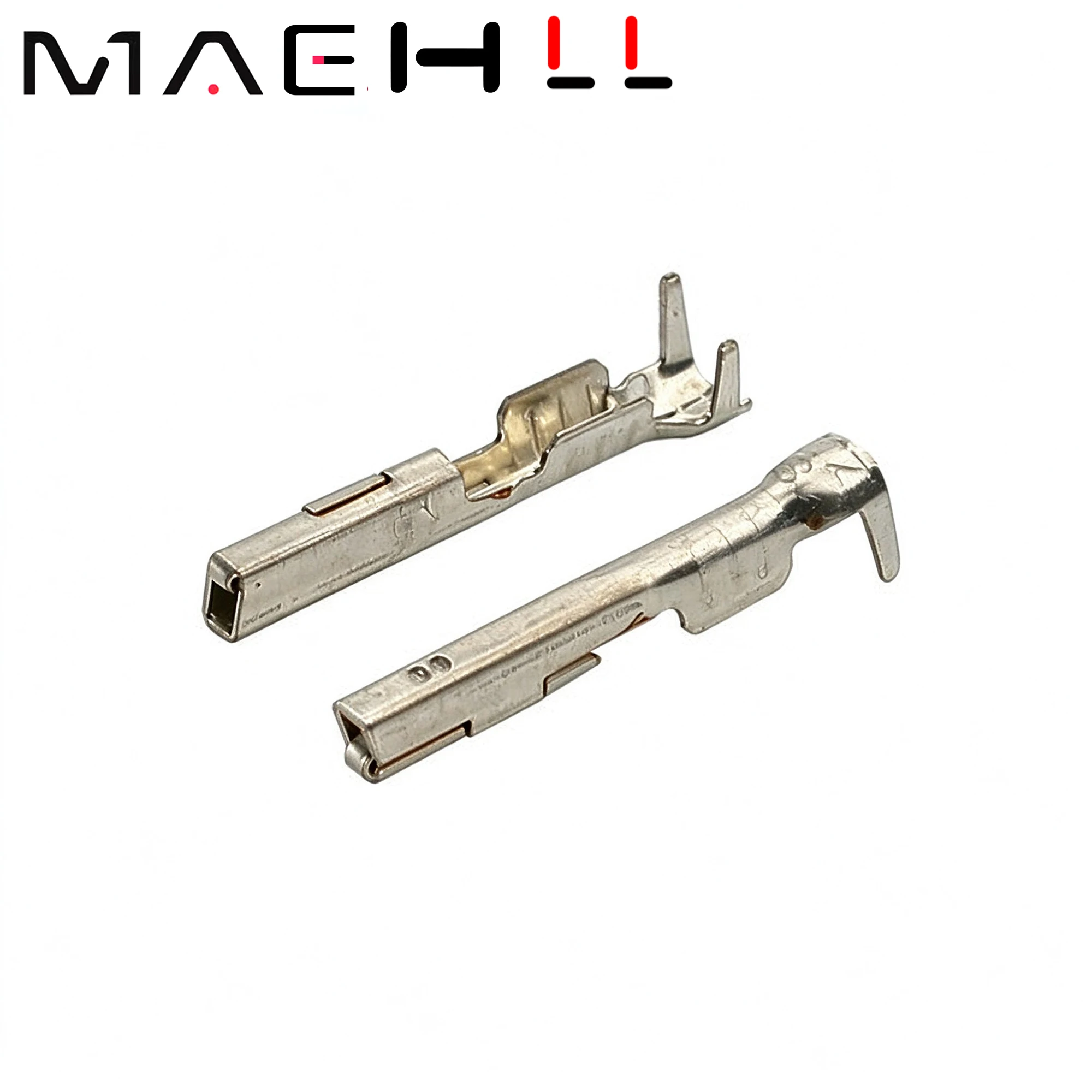 100Pcs DJ627-0.6A 0.6 Series Automotive Copper Crimp Terminal, Male Female Pin Socket Insert Terminal For VW 2000-2020 Car