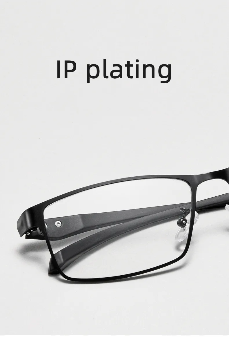 KOCOLIOR Anti Blue Light Men Reading Glasses Titanium Alloy Metal Frame Business Computer Reader +1.50 1.75 2.0 2.25 2.50 2.75