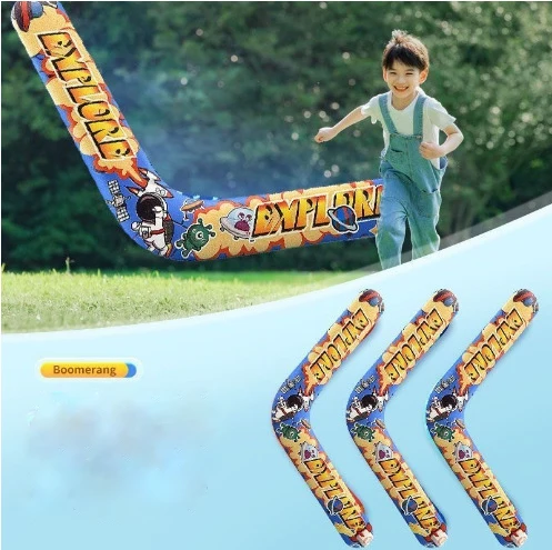 Mão das crianças macio boomerang eva disco voador brinquedo divertido jogo de esportes ao ar livre brinquedos interativos dinossauro boomerang disco voador presentes