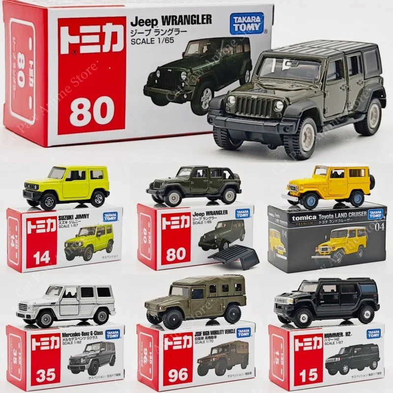 

Takara Tomy Аутентичный Jeep Wrangler масштаб 1/65, литая под давлением модель автомобиля, имитация внедорожника, игрушка для мальчиков, коллекционная