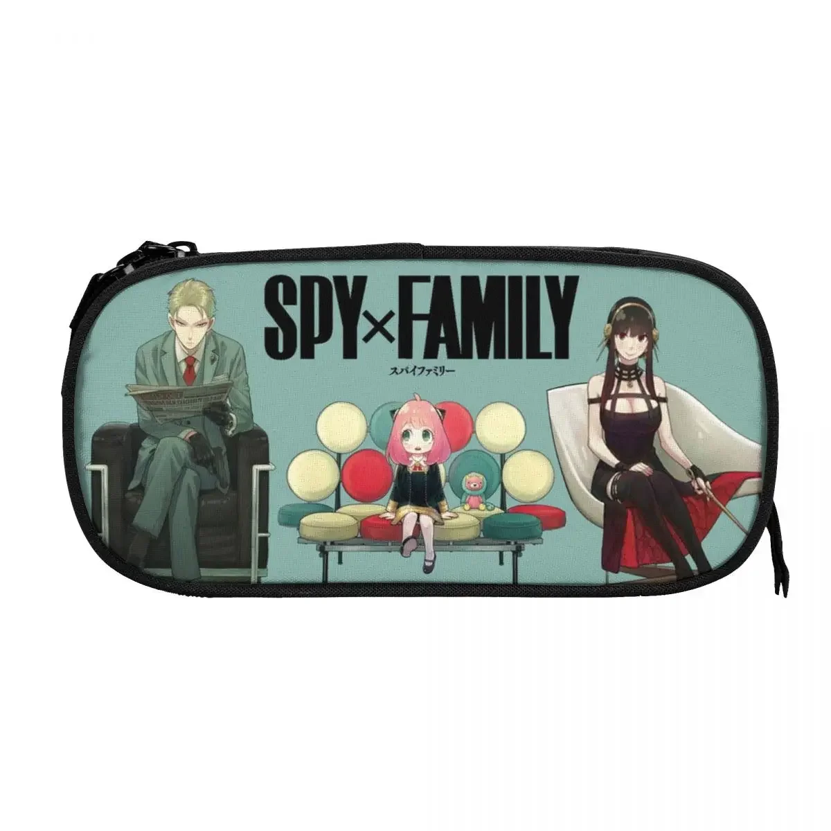 Anime Spy Family Big Capacity Pencil Pen Case Office College School Large Storage Bag Pouch Holder Box Organizer