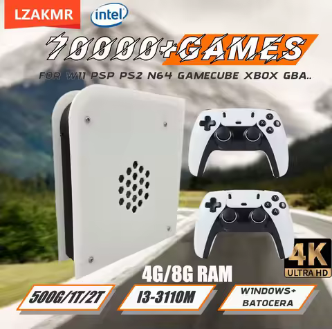 M15 60+Emulators 2T Retro Home Game Console Batocera I3-3110M 70000+Games For Wii PS2 PSP NGC N64 Win11 4G/8G Wireless handle