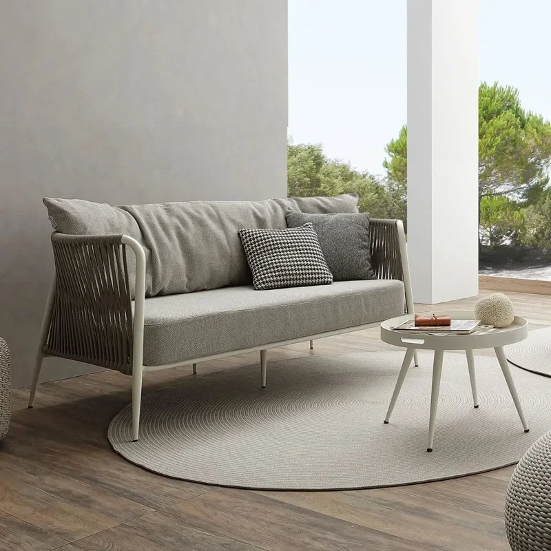 Outdoor courtyard sofa open-air villa balcony garden terrace outside pendulum aluminum alloy leisure Nordic style
