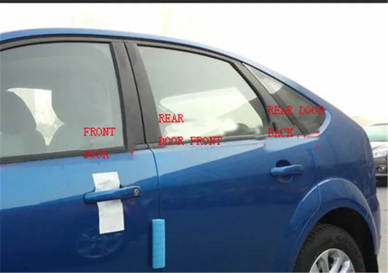 Car Door Trim Panel Window Outer Panel Frame Trim Panel For 2006-2011 Ford Focus 2 Sedan Hatchback 1pc