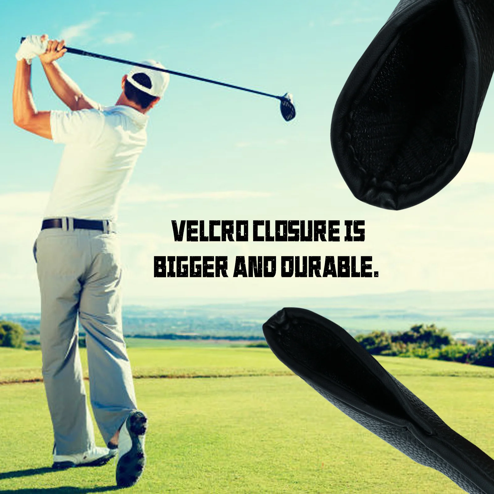 PU Leather Set Golf Irons Head Covers Wedges Iron Club Number Headovers Synthetic Waterproof Cover Protector Drop Shipping