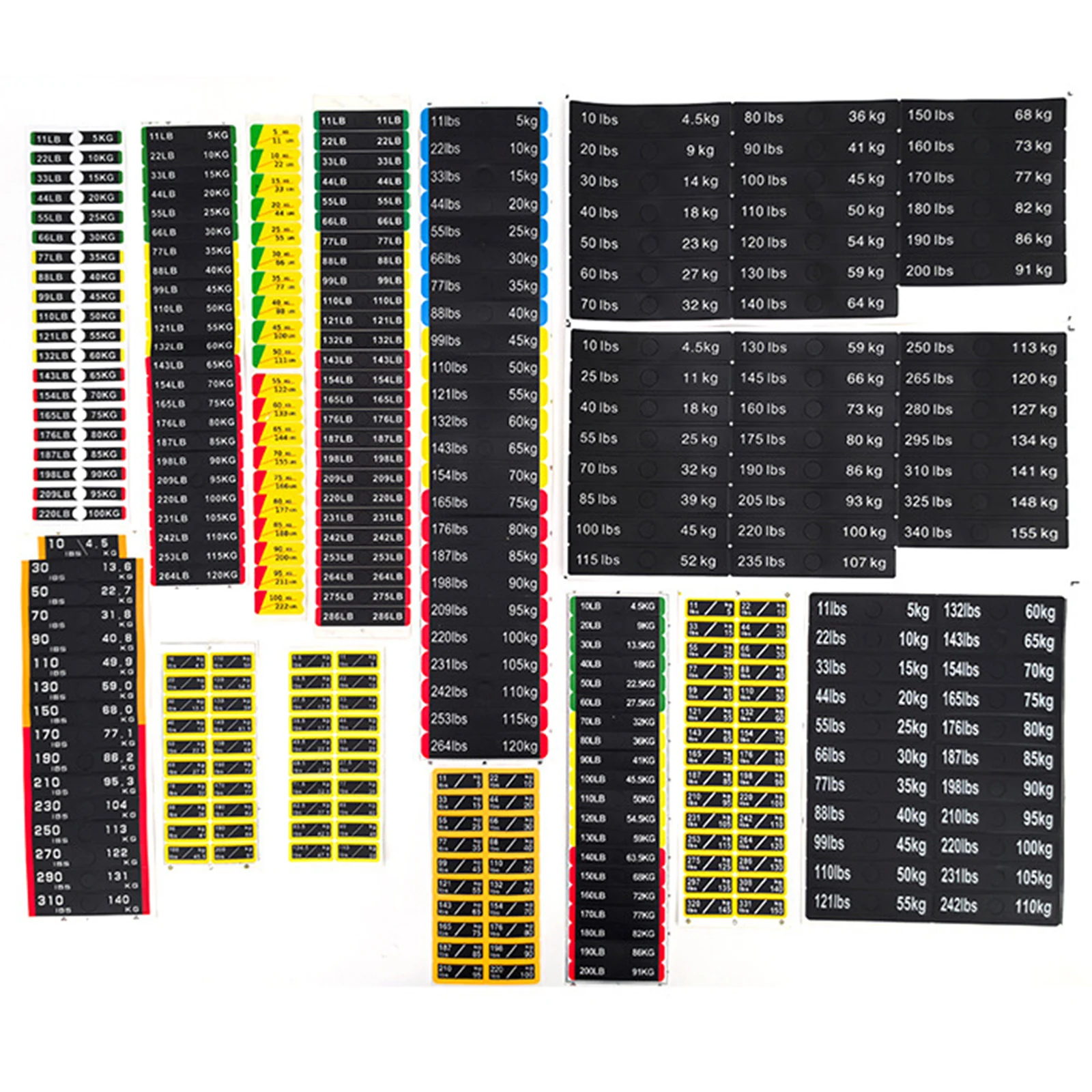 Etiqueta adhesiva para disyuntor, pegatinas de peso para gimnasio, entrenamiento, artículos deportivos, equipo de Fitness, accesorio de identificación de peso