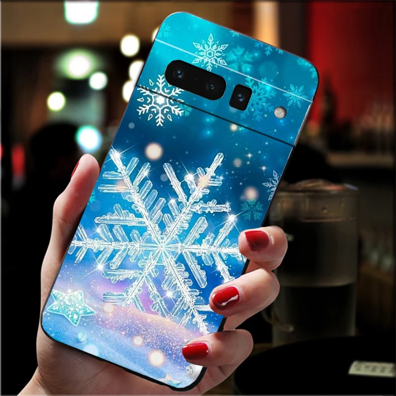 Snowflake Winter Snow Phone Case For Google Pixel 8 7 Pro 7a 6A 6 Pro Pixel 8A 5A 4A 3A Pixel 5 6 4 3 3A XL Shell