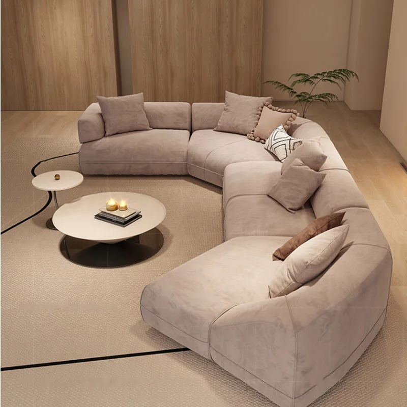 Modern Living Room Furniture Designer Coffee Table Round Japanese Light Luxury Coffee Table Combination