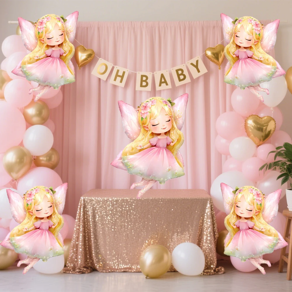 Pink Fairy Foil Balloon Girls  - Bonsai Garden Ideas 评论和价格