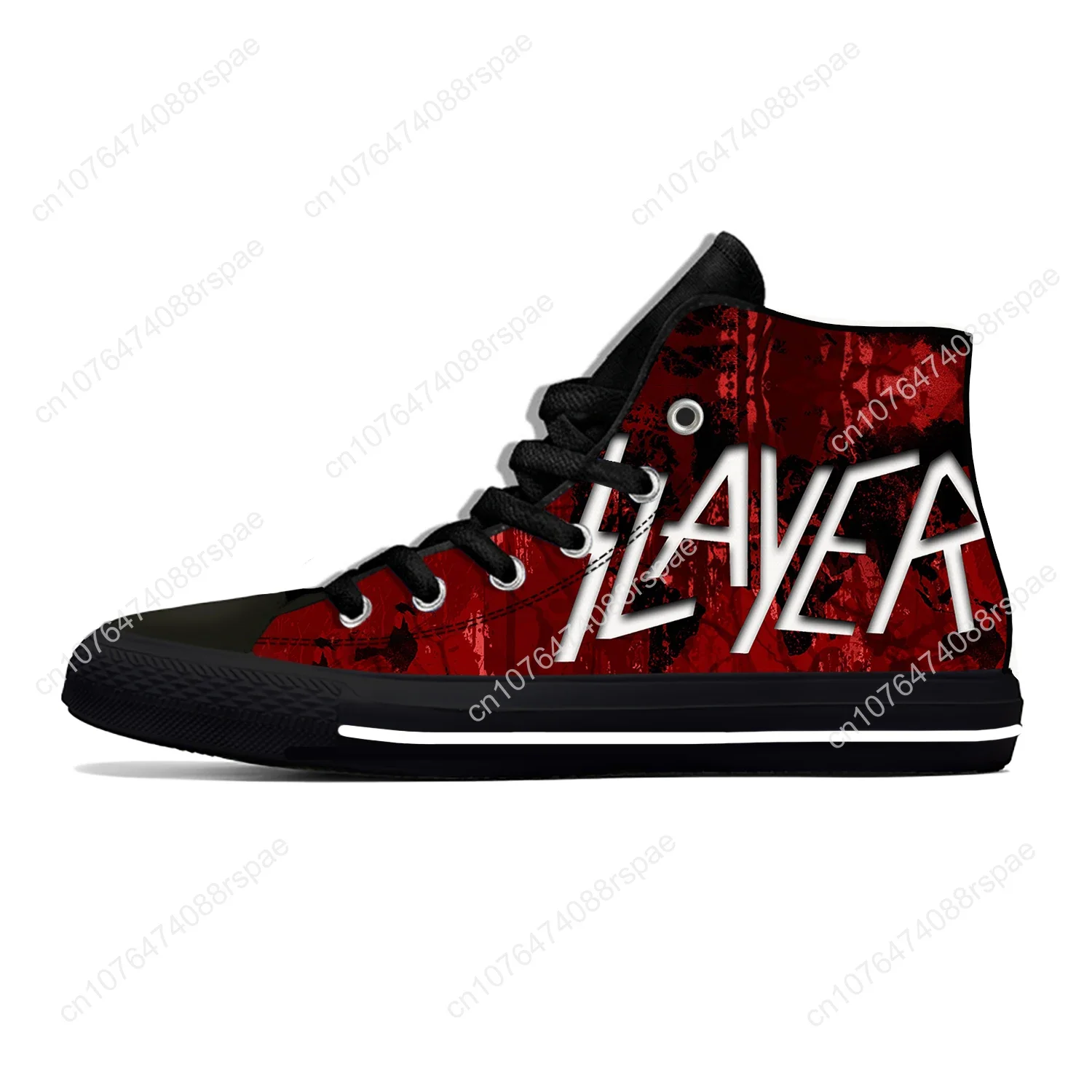 Slayer Heavy Metal Rock Band Horror Scary Fashion Casual Cloth Shoes, zapatillas ligeras y transpirables con estampado 3D para hombres y mujeres