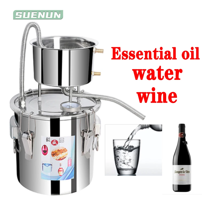 10L Water Distiller Wine Steamer Brewing Equipment Roasting Wine Machine Water Filter Wine Brandy Essential Oil Brewing Kit