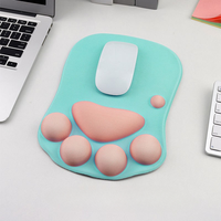 3D cartoon cat paw silicone mouse pad non-slip waterproof soft solid mouse pad Cute Cat paw Wrist pad