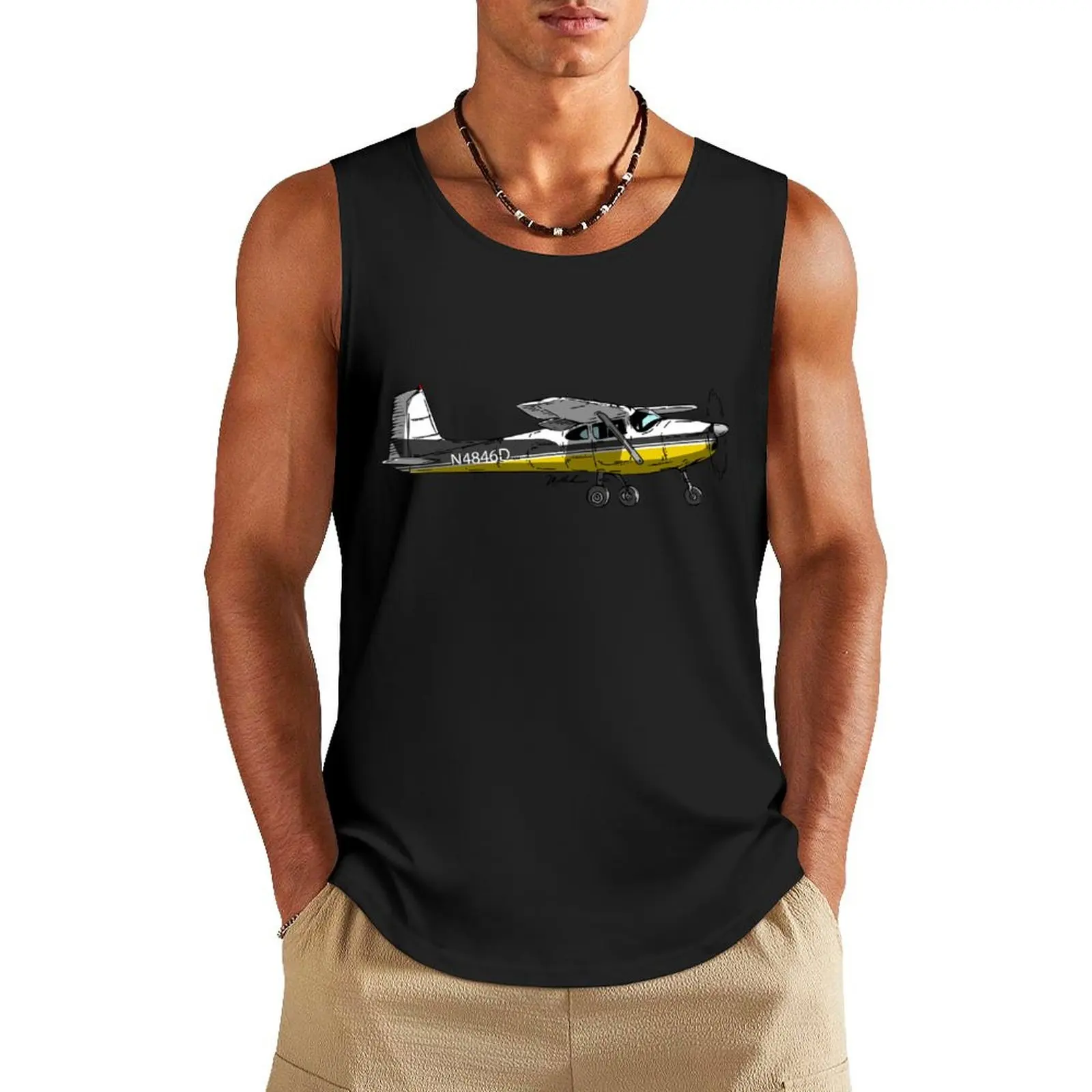 

Cessna N4846D Tank Top vest for men tops summer clothes anime t-shirts