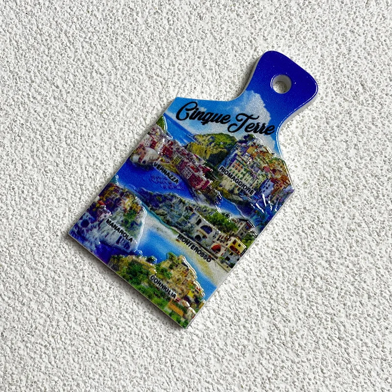 Italian Cinque Terre 3D Resin Fridge Magnet - Riomaggiore, Vernazza, Monterosso, Manarola, Corniglia