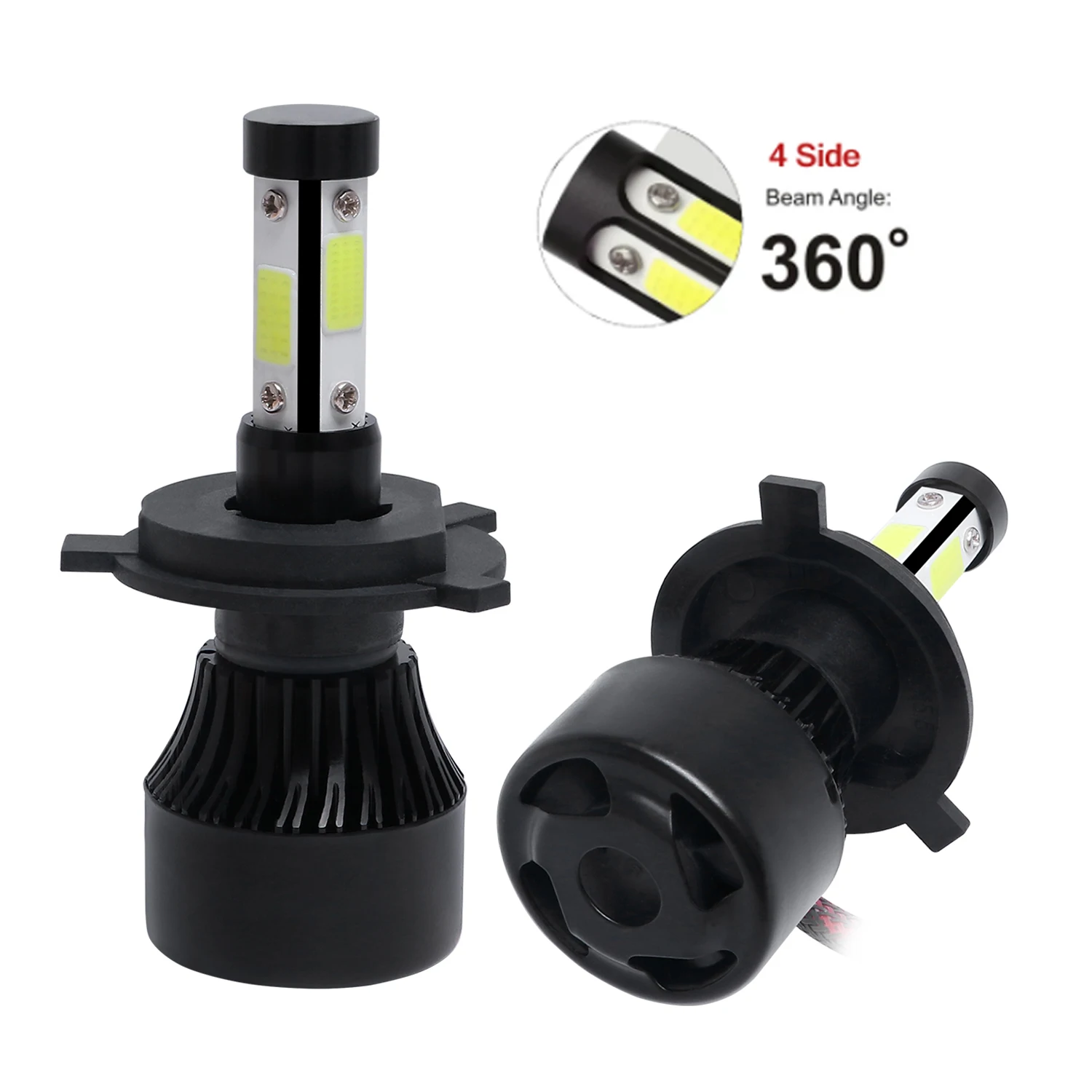 2Pcs H4 H7 360 Degree LED 20000LM H11 LED Bulb H1 H3 H4 H8 H9 9005 HB3 9006 HB4 Auto Car Headlight 6000K Fog Light 12V