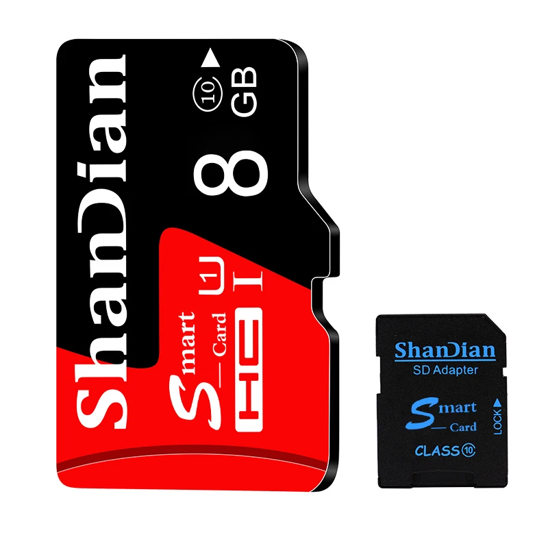 ShanDian-tarjeta Sd inteligente de 32GB, lector de tarjetas gratis, regalo Class10 TF, tarjeta de memoria TF de 16GB, disco externo de 64GB para cámara de teléfono inteligente