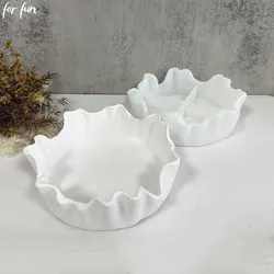 For Fun Irregular Storage Tray Silicone Molds DIY Fruit Trays Flower Pot Rack Concrete Cement Plaster Resin Mold Home Decor
