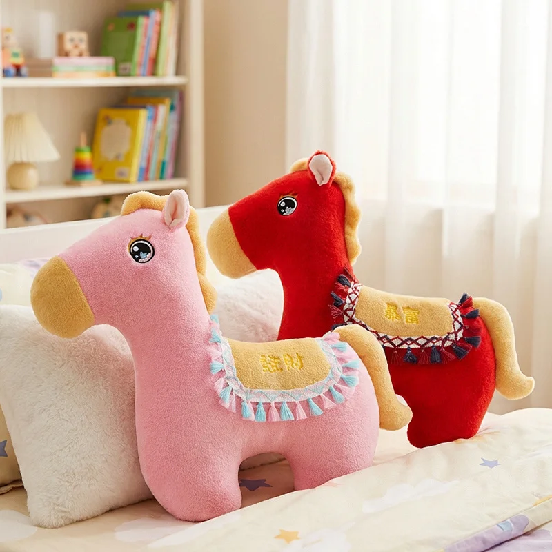 Célèbre Style ethnique poney jeter oreiller Style minimaliste tons de couleur chaude cheval poupée enfant sommeil compagnon chambre décor