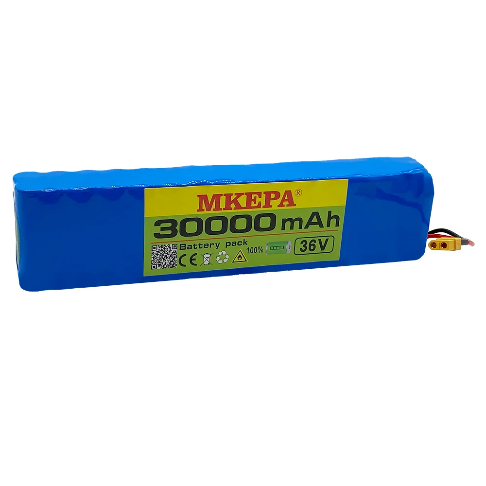 10S3P 36V battery ebike battery pack 18650 lithium ion battery 500W high power and large capacity42Vmotorcycle scooter XT60 plug