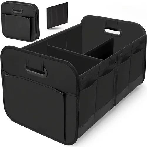 Imagen 2 del producto Organizador de maletero de coche Oxford 600D plegable con asas reforzadas y múltiples compartimentos. Se adapta a todos los automóviles, SUV y furgonetas.