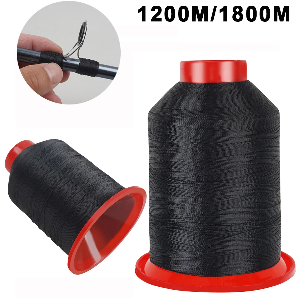 1200M/1800M Fishing Rod Guide Wrapping Line 210D/150D Tying Thread rod building supplies Fishing Rod Repair Kit