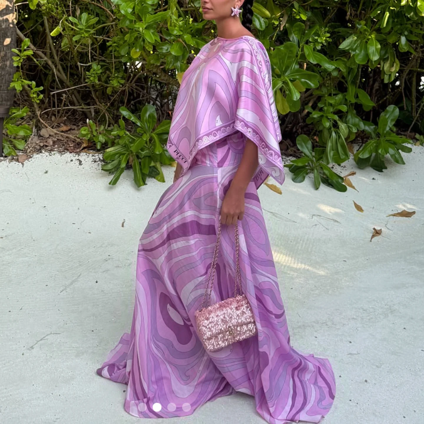 

Лето 2022, женская макси-юбка с модным принтом и комплект из полиэфирной ткани, длинная све, круглая, нелая, повседневная одежда для взрослых