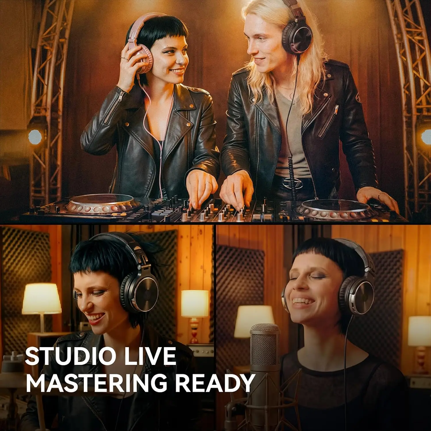 Wired Over Ear Headphones Hi-Res Studio Monitor & Mixing DJ Stereo Headsets with 50mm Drivers for AMP Computer Recording Podcast Keyboard Guitar Laptop - Black view 6