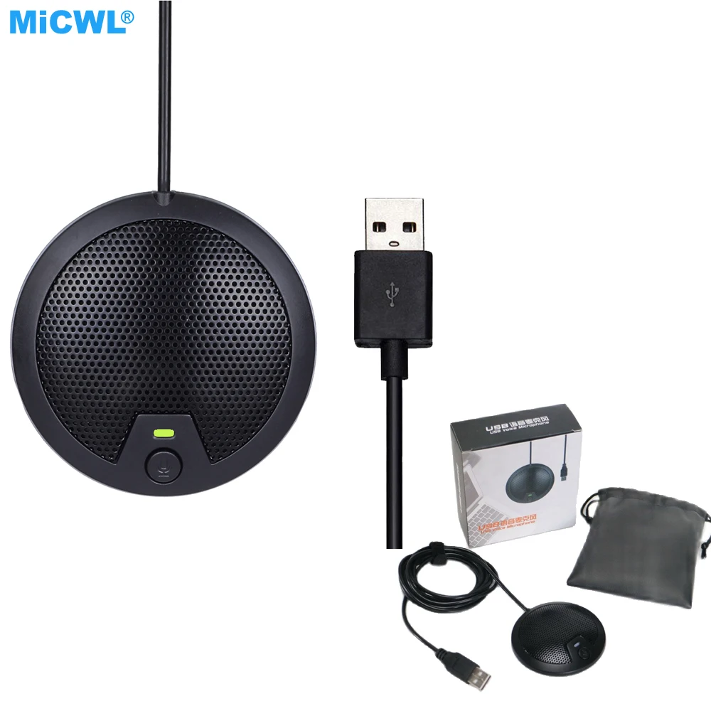 

MiCWL TB20 Omnidirectional USB Interface Microphone Boundary Tabletop Laptop Computer Live Gaming NetMeeting Conference Mics