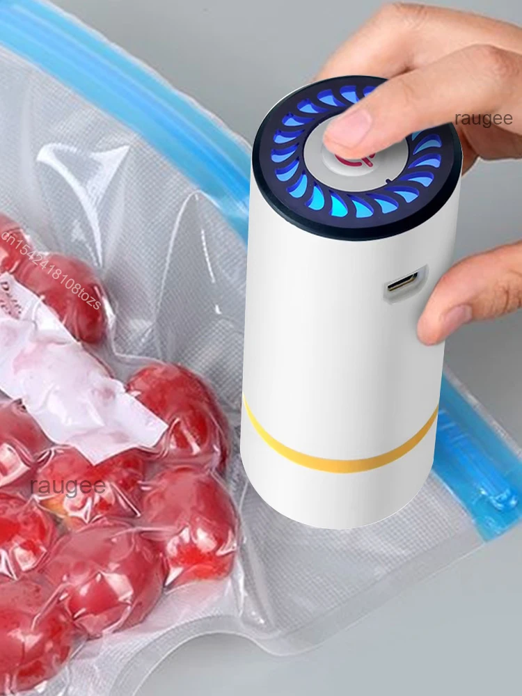 Mini Elektryczna Pompka Powietrza Akumulatorowa do Przechowywania Żywności w Świeżym Stanie, Torba do Przechowywania w Zakraplanym Powietrzu, Automatyczna Maszyna do Wyciskania Powietrza — zdjęcie 2